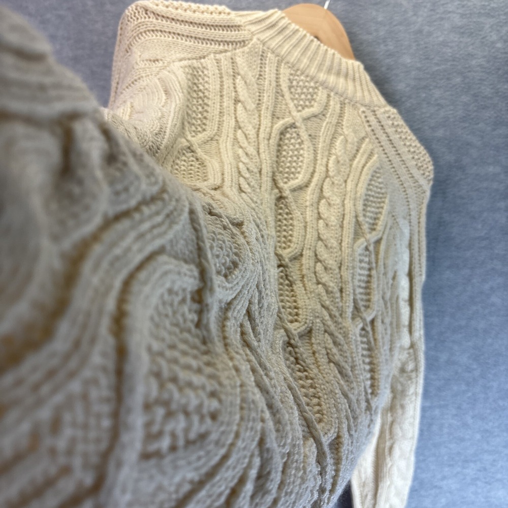 Chunky Cable Knit Fisherman Cardigan Sweater Big Buttons Soft Tunic Oversized OS - Picture 12 of 12